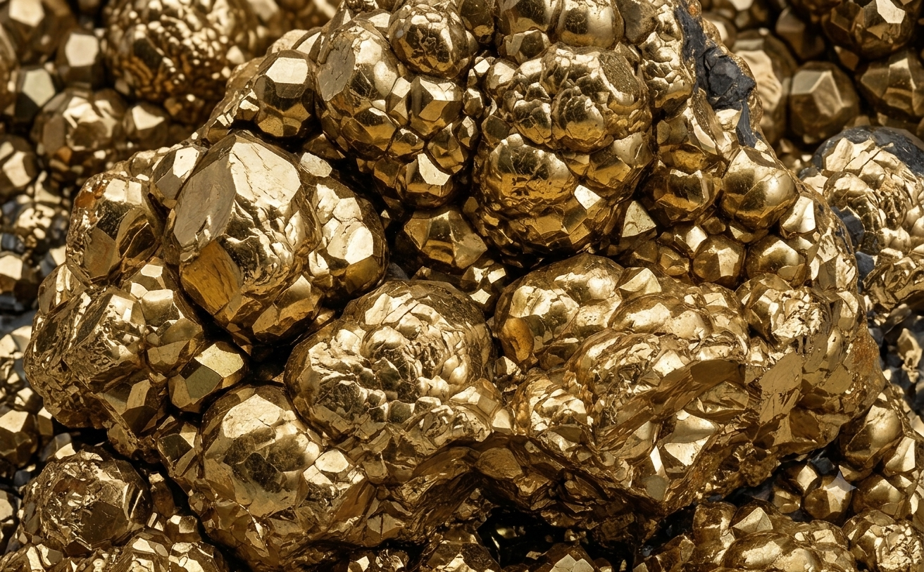 Gold nuggets representing precious-metal supply